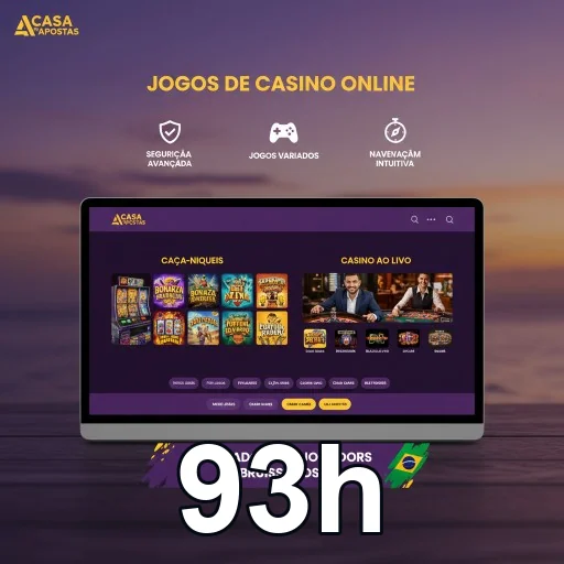 Ilustração de Acesse o cassino online 93h com login rápido e seguro